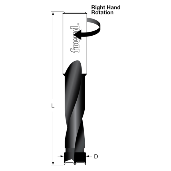 8.2 mm (Dia.) Brad Point Bit
