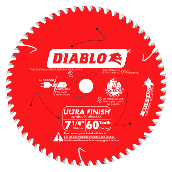 7-1/4 in. x 60 Tooth Ultra Finish Saw Blade