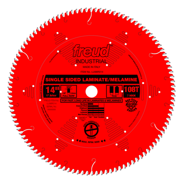 14" Single Sided Laminate/Melamine Blade